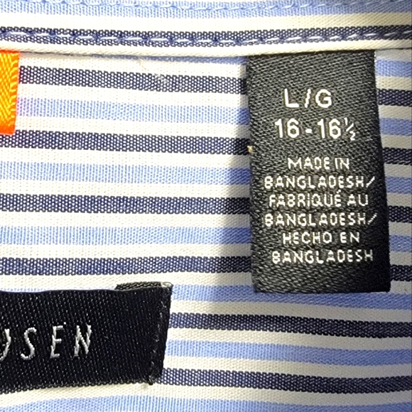 Van Heusen Dress Shirt Size: Large LIGHT Blue New with tags, 16-16.5 neck - Picture 3 of 5